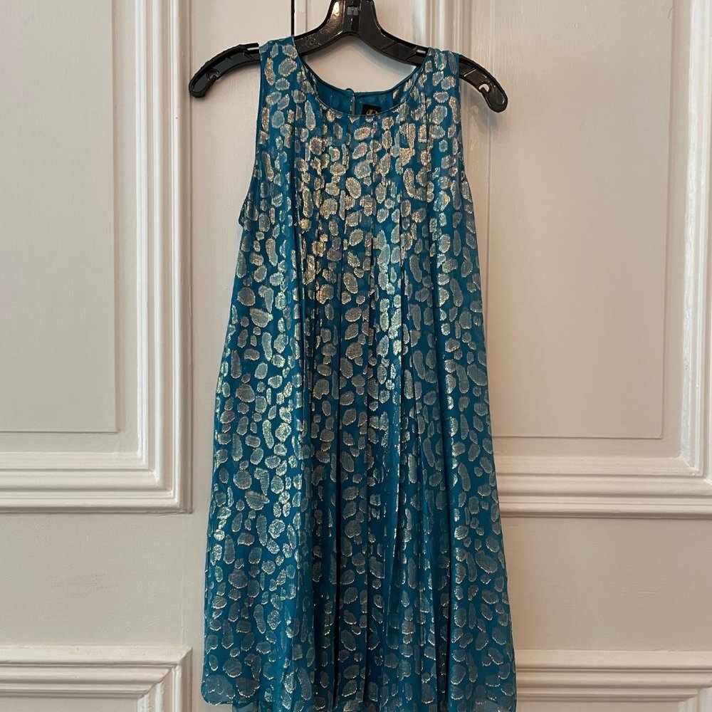 Funky Blue & Gold Dress